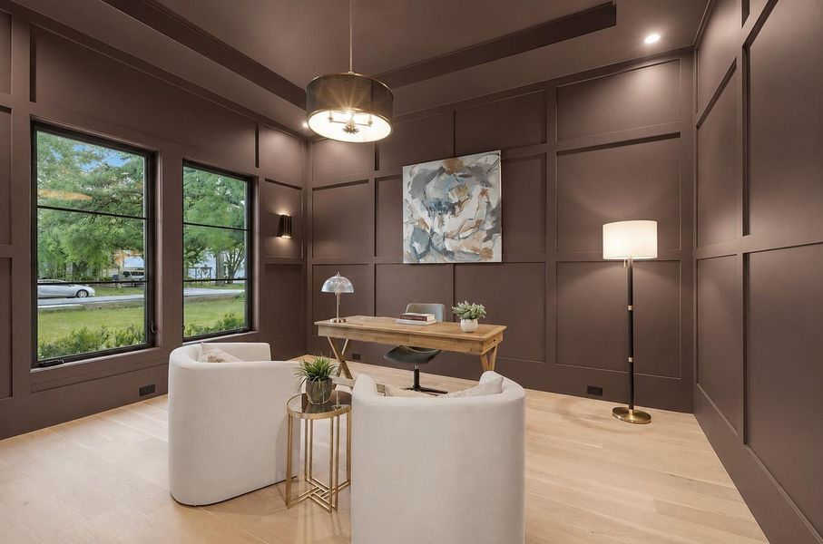 Large office near the entrance of the home