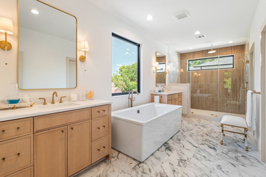 Furnished interior view inside a new home in , Dallas (Image 11).