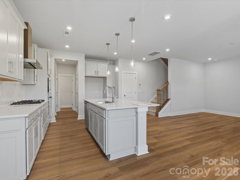 Gourmet kitchen with white quartz countertops Gourmet kitchen with white quartz countertops