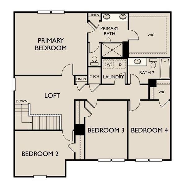 2D floor plan layout of this home in The Pointe at Heron Bay, Locust Grove, GA (Image 3). 2D floor plan layout of this home in The Pointe at Heron Bay, Locust Grove, GA (Image 3).