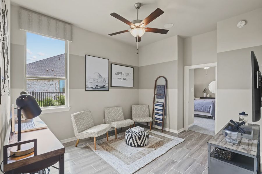 Representative furnished interior of a home built from the Oxford by Chesmar Homes in Newhaven, Manor (Image 14).