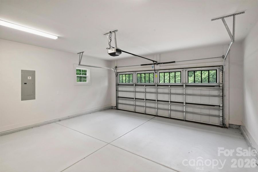 Finished garage