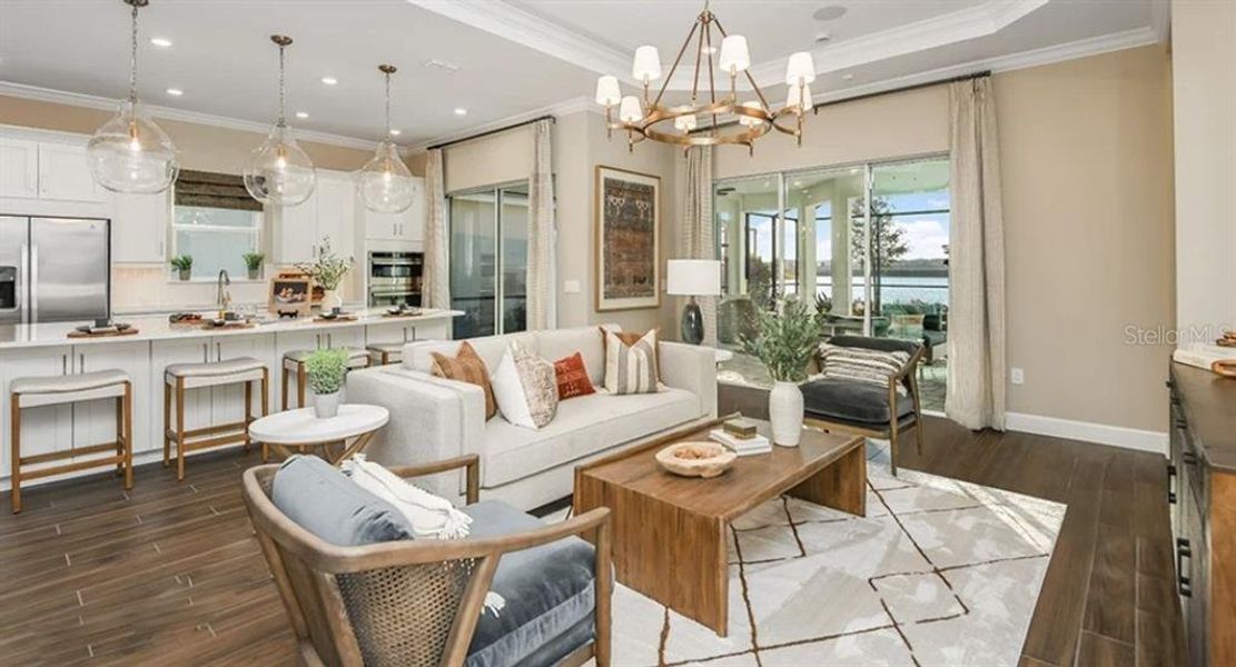 Furnished interior view inside a new home in Esplanade at Center Lake Ranch, St. Cloud (Image 9).