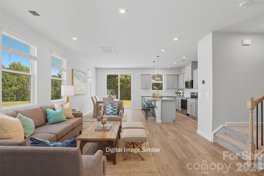 Furnished interior view inside a new home in Bailey Run, Charlotte (Image 13).