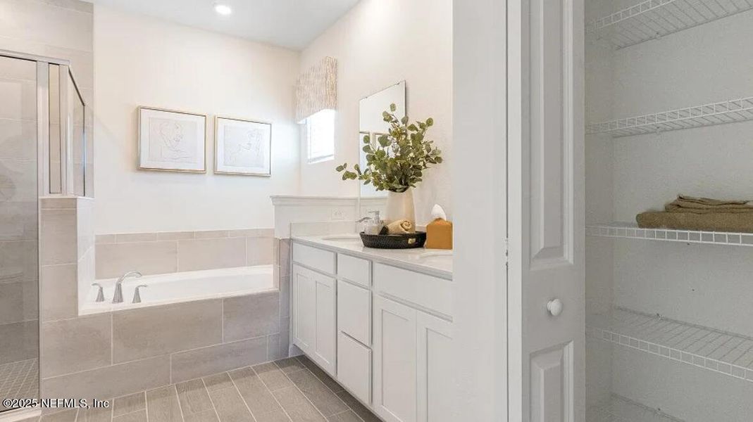 Furnished interior view inside a new home in Granary Park: Granary Park 50s, Green Cove Springs (Image 17). Furnished interior view inside a new home in Granary Park: Granary Park 50s, Green Cove Springs (Image 17).