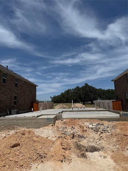 Front exterior of a new home in Berry Creek Highlands, Georgetown, TX, highlighting curb appeal (Image 2).