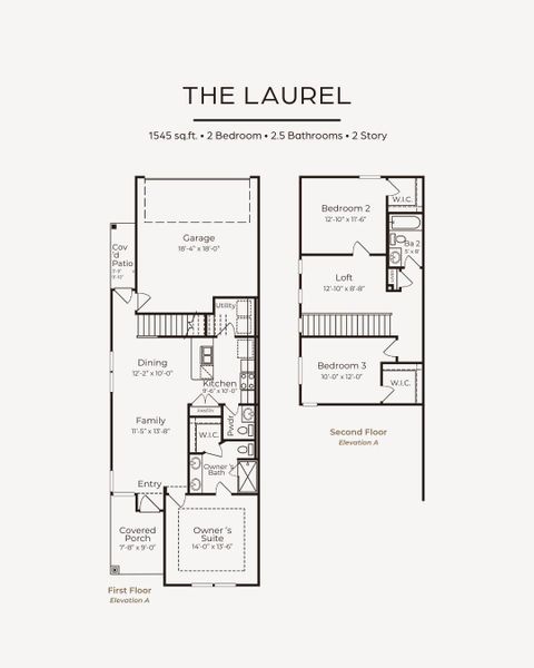2D floor plan layout of this home in The Porch at Du Pre, Buda, TX (Image 4).