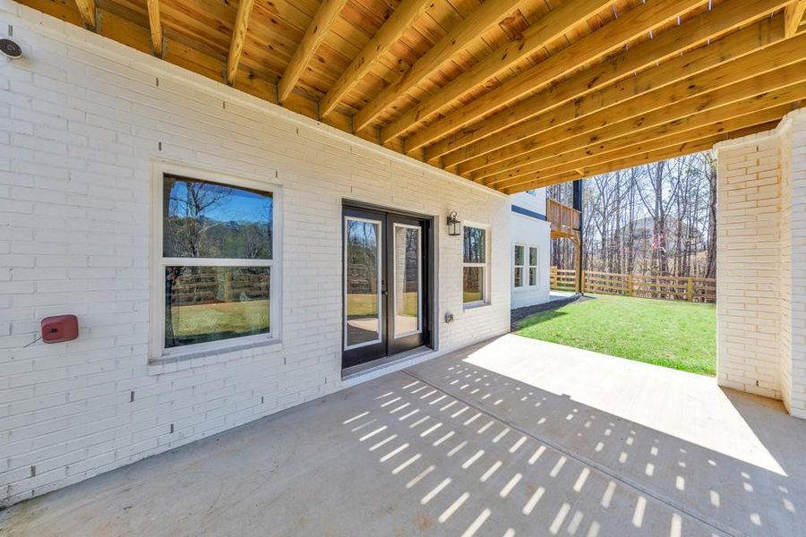 Exterior details and patio area of a home in , Woodstock (Image 36).