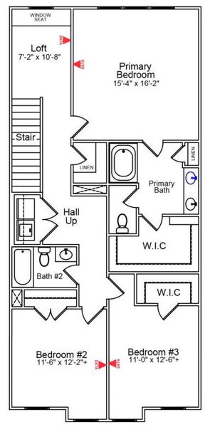 2D floor plan layout of this home in Six Oaks, Summerville, SC (Image 4). 2D floor plan layout of this home in Six Oaks, Summerville, SC (Image 4).