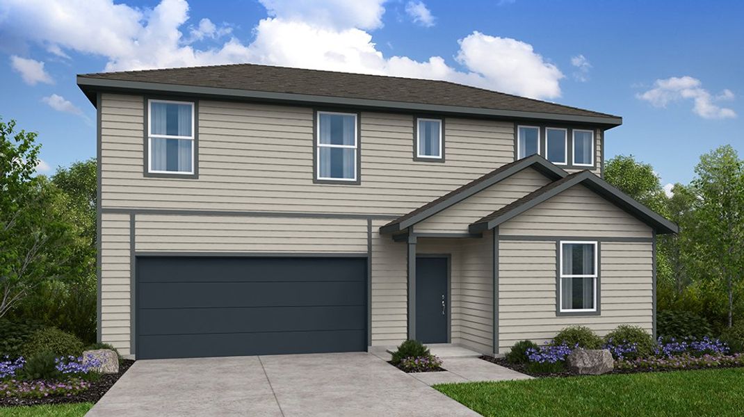 Representative exterior photo of a completed home built from the Oriole by Taylor Morrison in Turner's Crossing 50s, Austin, TX (Image 16). Representative exterior photo of a completed home built from the Oriole by Taylor Morrison in Turner's Crossing 50s, Austin, TX (Image 16).