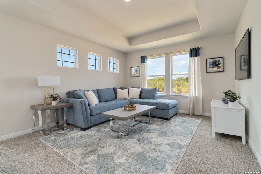 Furnished interior view inside a new home in Applewhite Meadows, San Antonio (Image 7). Furnished interior view inside a new home in Applewhite Meadows, San Antonio (Image 7).