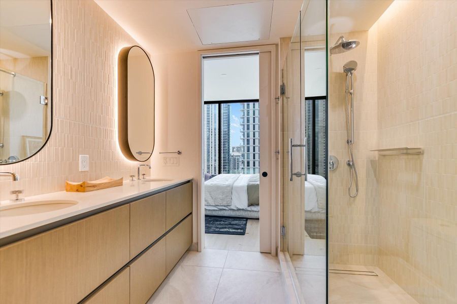 Furnished interior view inside a new home in The Modern Austin Residences, Austin (Image 18). Furnished interior view inside a new home in The Modern Austin Residences, Austin (Image 18).