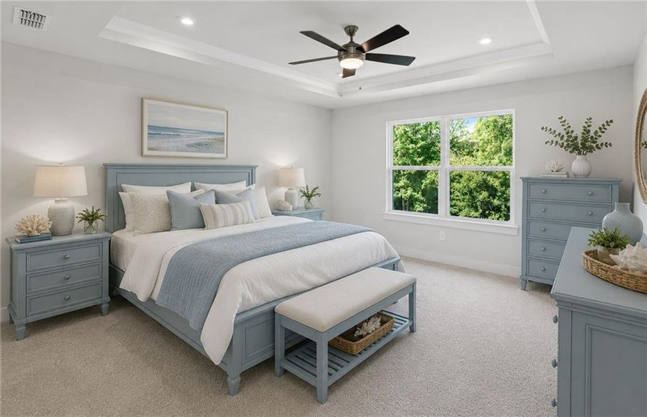 Furnished interior view inside a new home in Hunters Creek, Flowery Branch (Image 9).