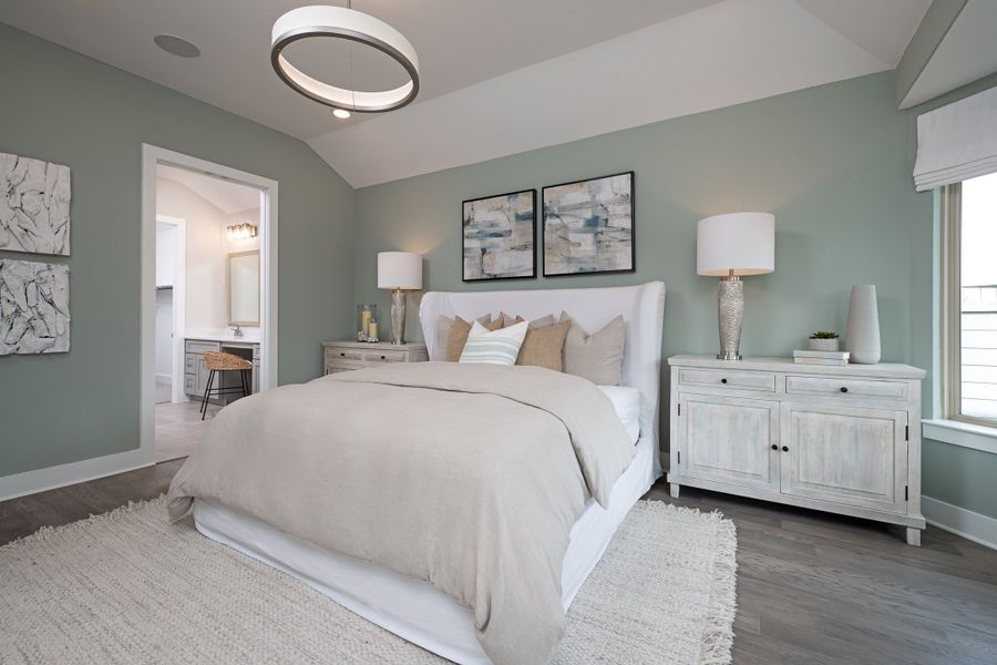 Representative furnished interior of a home built from the Mila by Tri Pointe Homes in Union Park, Little Elm (Image 11).