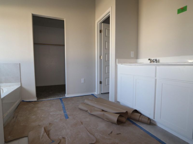 In-progress construction of a new home in Cascades at Onion Creek, Austin, TX (Image 13).