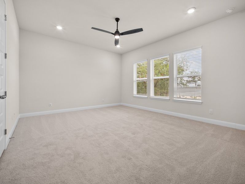 Representative unfurnished interior of a home built from the Valencia by Beazer Homes in Cibolo Crossing, Universal City (Image 12). Representative unfurnished interior of a home built from the Valencia by Beazer Homes in Cibolo Crossing, Universal City (Image 12).