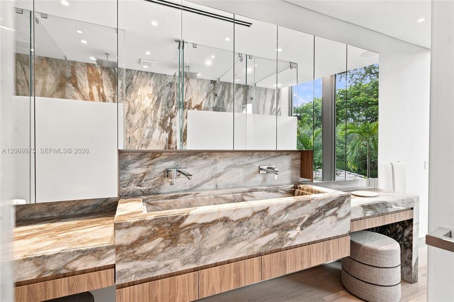 Furnished interior view inside a new home in , Miami (Image 48).