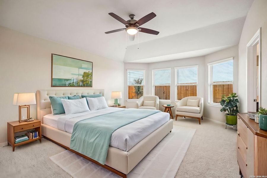 Furnished interior view inside a new home in Legendary Trails - Premier Series, Cibolo (Image 11). Furnished interior view inside a new home in Legendary Trails - Premier Series, Cibolo (Image 11).