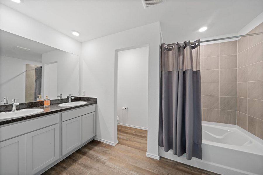 Large en-suite bathroom & walk-in closet. Large en-suite bathroom & walk-in closet.