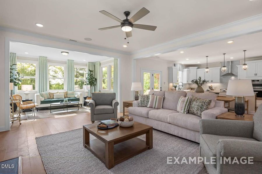 Furnished interior view inside a new home in Rockport, Wake Forest (Image 12). Furnished interior view inside a new home in Rockport, Wake Forest (Image 12).