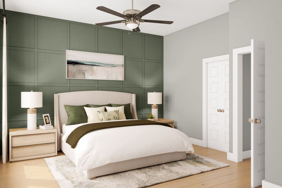 Representative furnished interior of a home built from the Kea by Tri Pointe Homes in Trillium, Richmond (Image 25).