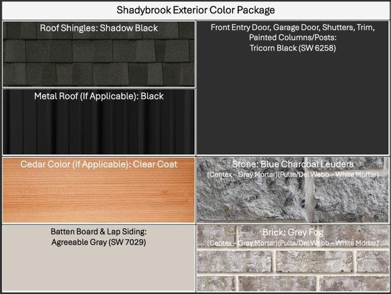 Sample of building materials used in homes in Pulte Homes at Two Step Farm, Montgomery (Image 33). Sample of building materials used in homes in Pulte Homes at Two Step Farm, Montgomery (Image 33).