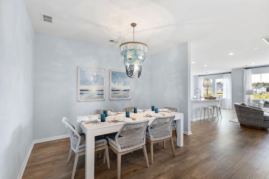 Furnished interior view inside a new home in Sweetgrass at Summers Corner, Summerville (Image 3). Furnished interior view inside a new home in Sweetgrass at Summers Corner, Summerville (Image 3).