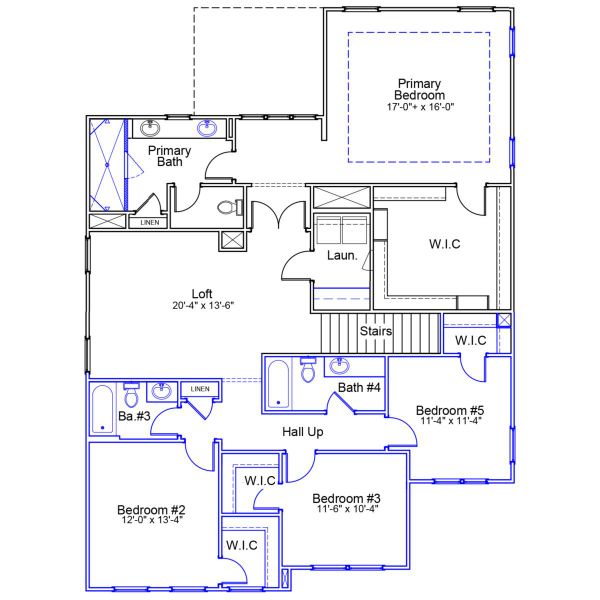 2D floor plan layout of this home in Grand Park, Leland, NC (Image 3).