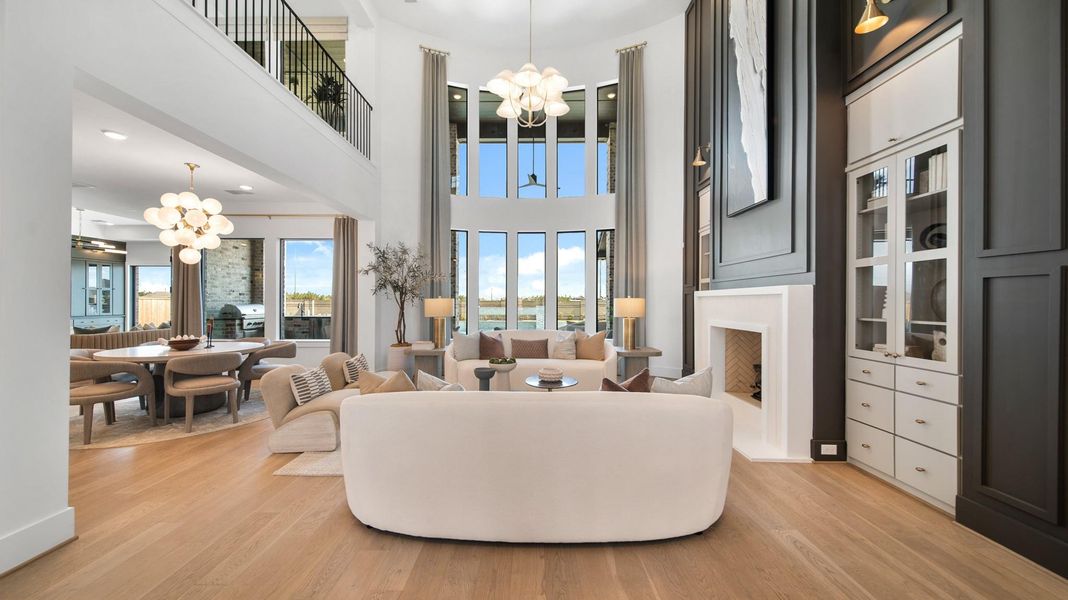 The view as you walk through the entry and enter the living area. Representative photo.