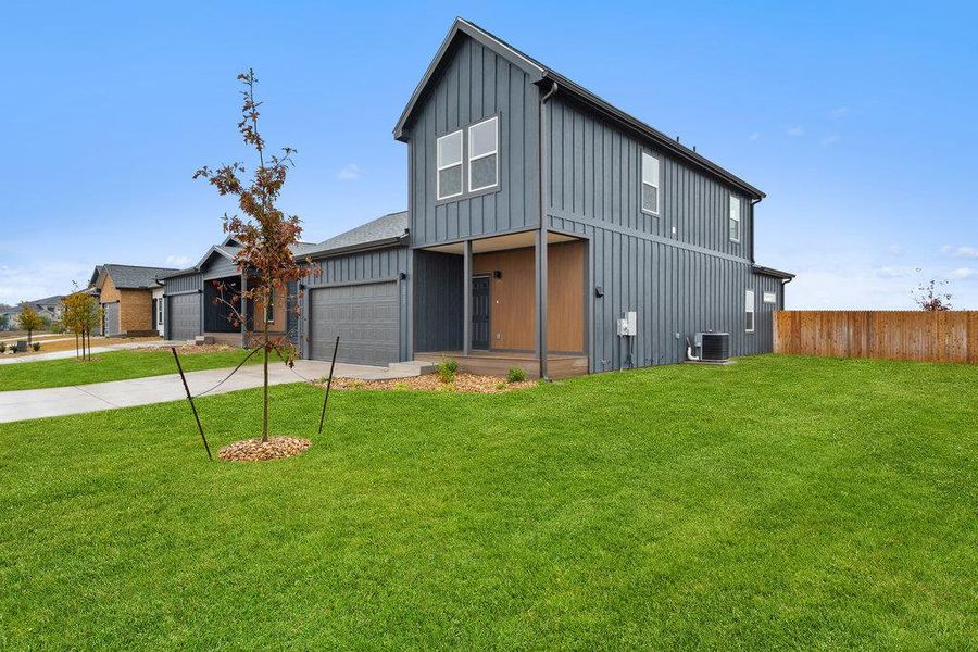 This home sits on a large, corner lot with full sod and irrigation