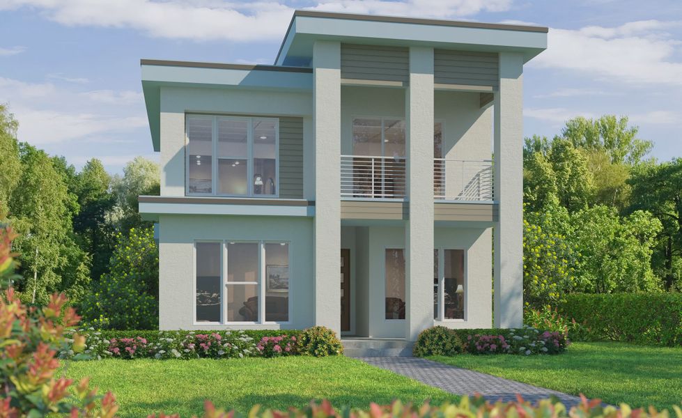 Representative exterior photo of a completed home built from the Maui - Heritage Series | 40' Wide Lots by ICI Homes in Laureate Park, Orlando, FL (Image 7). Representative exterior photo of a completed home built from the Maui - Heritage Series | 40' Wide Lots by ICI Homes in Laureate Park, Orlando, FL (Image 7).