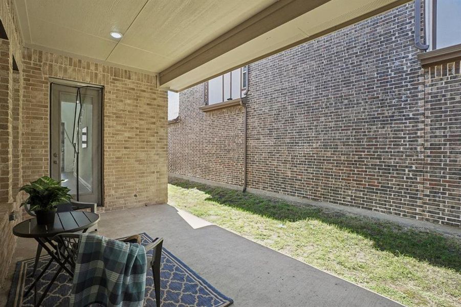 Exterior details and patio area of a home in , Plano (Image 19). Exterior details and patio area of a home in , Plano (Image 19).