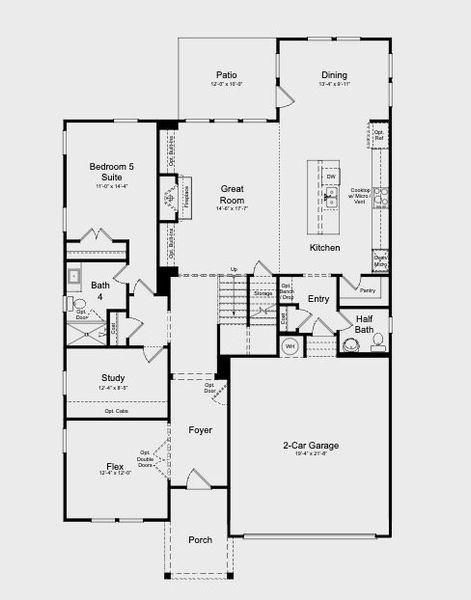 2D floor plan layout for the Sumner by Taylor Morrison in Reserve at Hickory Walk, Kennesaw, GA (Image 4).