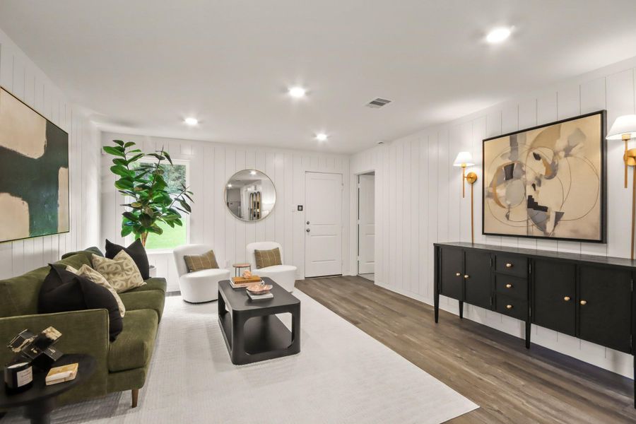 Furnished interior view inside a new home in Porters Mill, New Caney (Image 11). Furnished interior view inside a new home in Porters Mill, New Caney (Image 11).