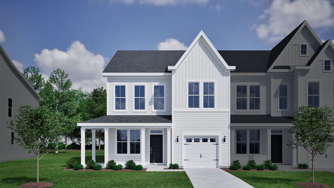 Representative exterior photo of a completed home built from the Hyacinth - Vanguard Collection by Mungo Homes in Avenue One, Castle Hayne, NC (Image 15).