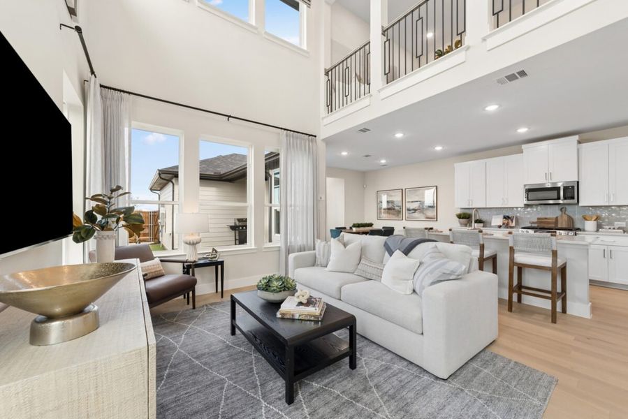 Representative furnished interior of a home built from the Broadway by Landon Homes in Fields - East Village, Frisco (Image 7). Representative furnished interior of a home built from the Broadway by Landon Homes in Fields - East Village, Frisco (Image 7).