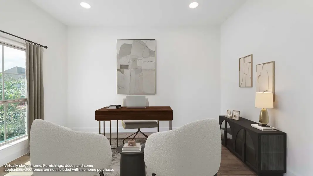 Representative furnished interior of a home built from the 2444W by Perry Homes in Lariat 45', Liberty Hill (Image 8).