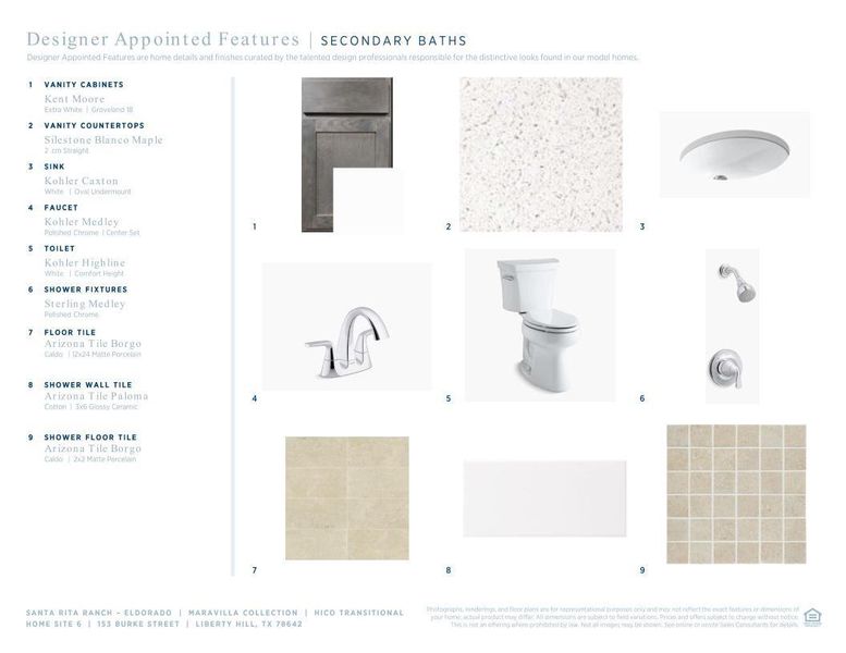 Sample of building materials used in homes in Santa Rita Ranch - Eldorado, Liberty Hill (Image 2).