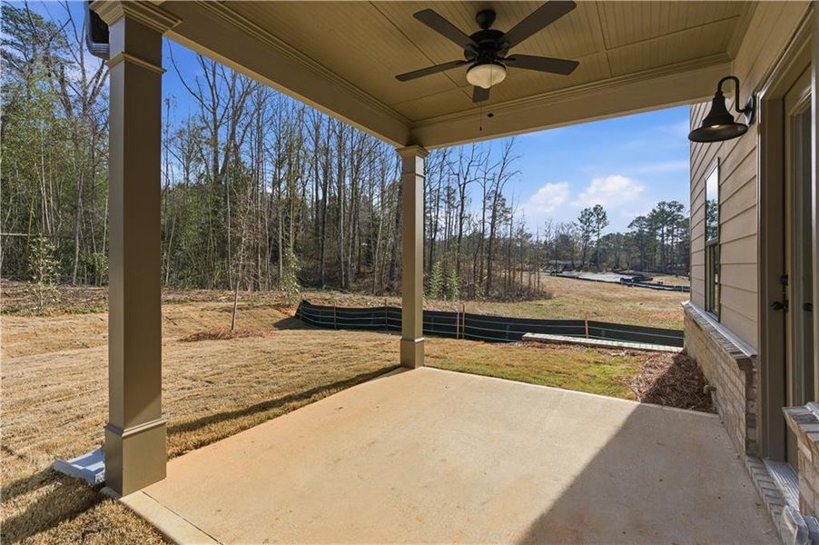 Exterior details and patio area of a home in Meadow Pines, Dallas (Image 4).