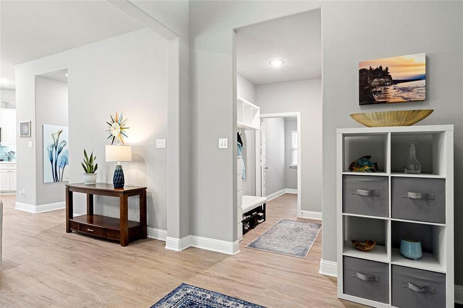 Great laundry room with mud type room outside coming in from the garage.