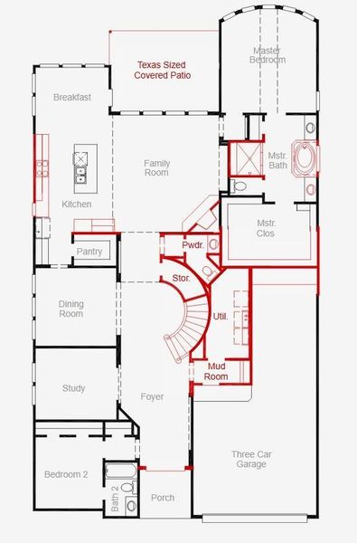 2D floor plan layout of this home in Bridgeland, Cypress, TX (Image 2). 2D floor plan layout of this home in Bridgeland, Cypress, TX (Image 2).