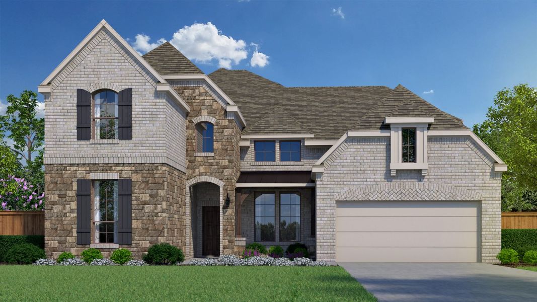 Representative exterior photo of a completed home built from the Inwood by Pacesetter Homes in Nelson Lake, Rockwall, TX (Image 3).