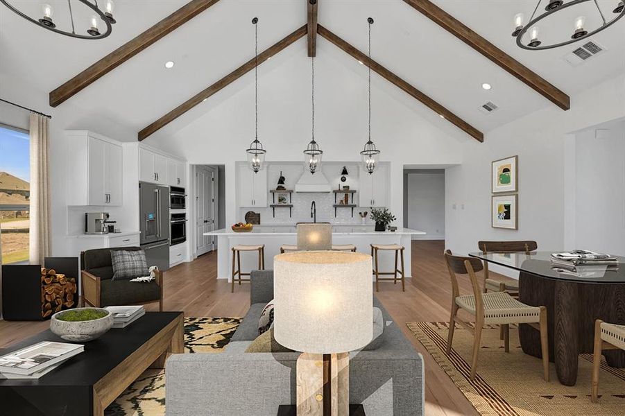 Furnished interior view inside a new home in Kreymer at the Park, Wylie (Image 16). Furnished interior view inside a new home in Kreymer at the Park, Wylie (Image 16).