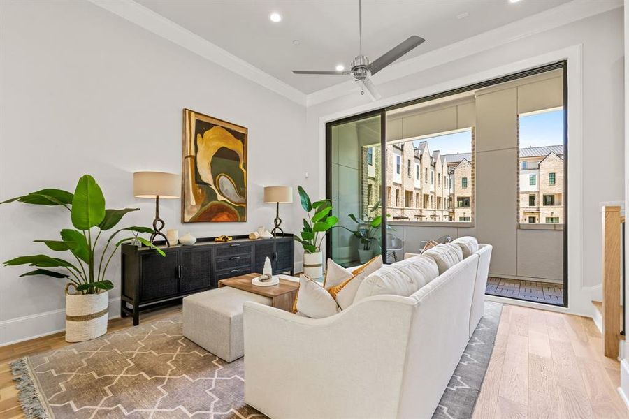 Image of model home with similar floorplan.