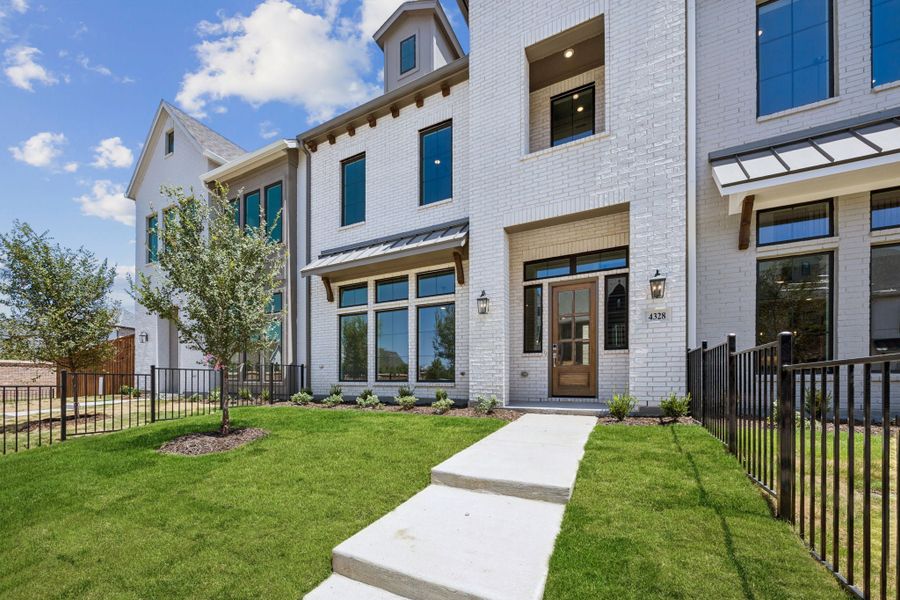 Representative exterior details of a home built from the Washington by Centre Living Homes in Newman Village Townhomes, Frisco (Image 21).