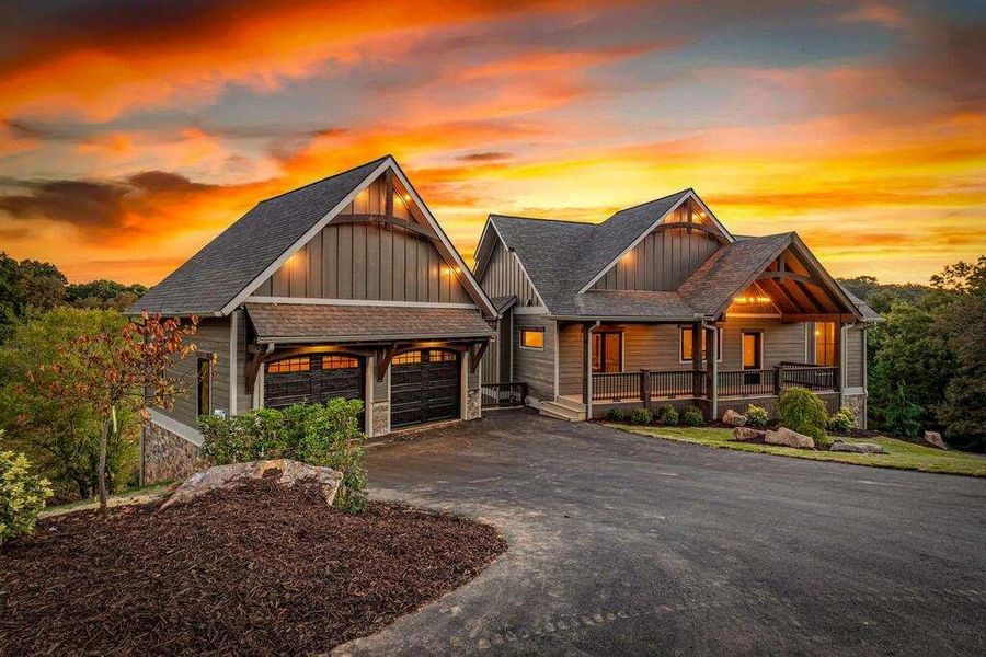 Front exterior of a new home in , Blue Ridge, GA, highlighting curb appeal (Image 28).