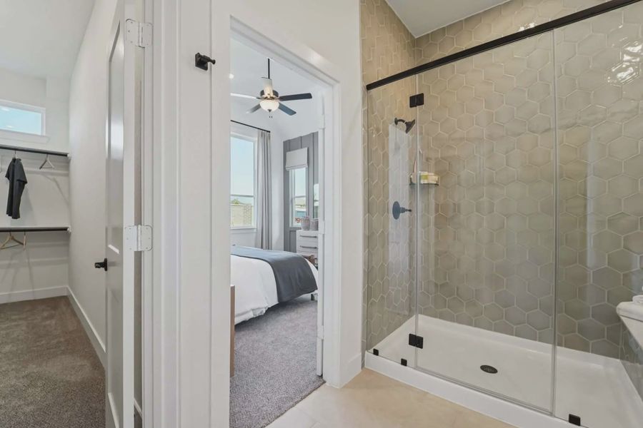 Representative furnished interior of a home built from the Versailles by Chesmar Homes in Bridgeland Chateau, Cypress (Image 8).