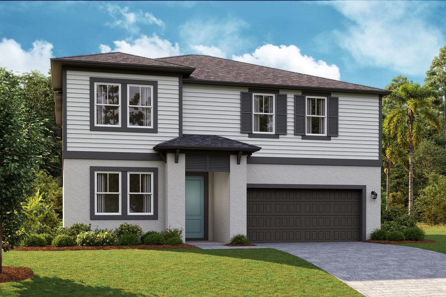 Representative exterior photo of a completed home built from the Coquina by Casa Fresca Homes in Pasadena Woods, Dade City, FL (Image 4).