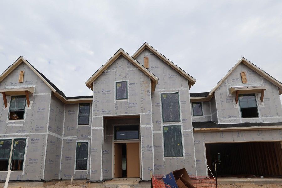 In-progress construction of a new home in Woodson’s Reserve, Spring, TX (Image 6).