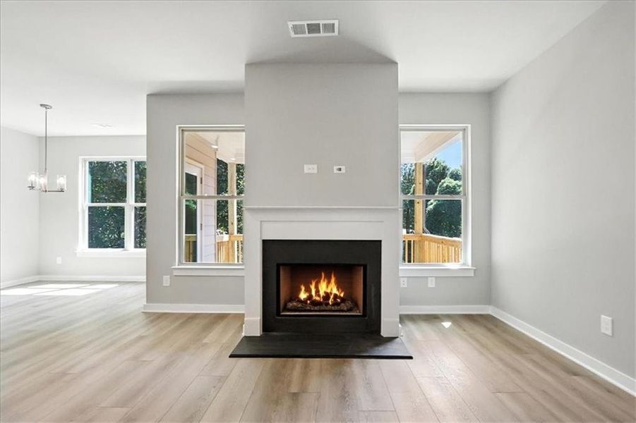 Furnished interior view inside a new home in Traditions of Braselton, Jefferson (Image 29).